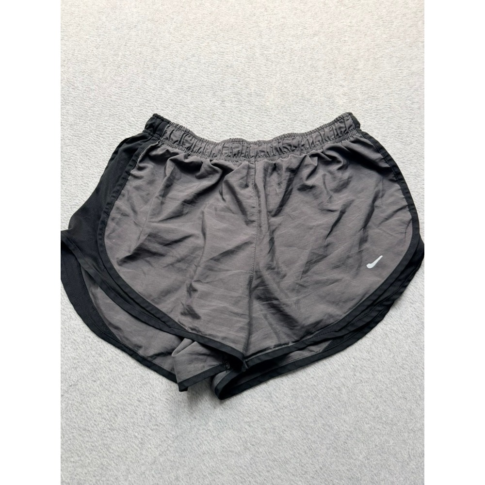 Nike Womens Tempo Running Shorts Gray Black Mesh Athletic Gym